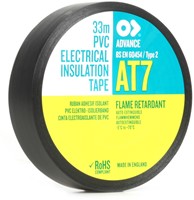 Advance AT7 PVC tape - 50 mm breed Zwart UV bestendig (Rol 33 meter)-2