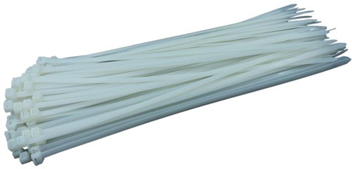 Tyraps, kabelbinders 300 x 4,8 mm Wit naturel (Zak 20 stuks)-2