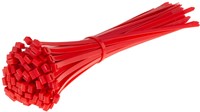 Tyraps, kabelbinders 100 x 2,5 mm Rood (Zak 100 stuks)-2
