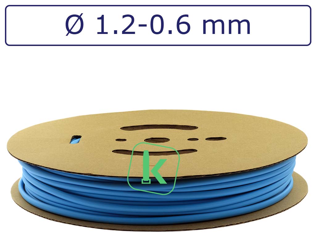 Krimpkous Blauw 1,2-0,6 mm Felblauw Dunwandig krimpverhouding 2:1 (Rol 150 meter) - PRO-TIE®