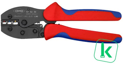 KNIPEX (97 52 36SB) Krimptang / Kabelschoentang  Voor Geïsoleerde Kabelschoenen van 0,5 - 6,0 mm2