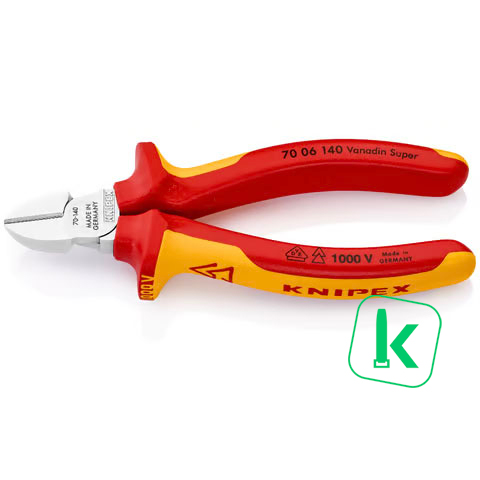 KNIPEX Zijsnijtang / Kniptang Comfort Verchroomd 140 mm VDE