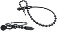 Bundelbanden, Snelbinders Hersluitbaar met dubbele kop, Rattenstaart / Beaded Cable Ties - 320 x 5,0 mm Zwart UV-Bestendig (Zak 100 stuks)-2