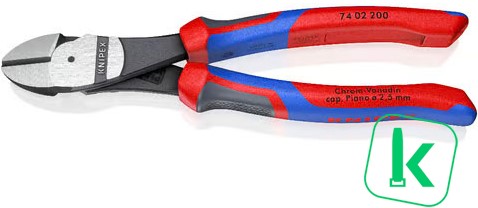 KNIPEX (74 02 200)  Kracht  Zijsnijtang / Kniptang Comfort Gepolijst 200 mm