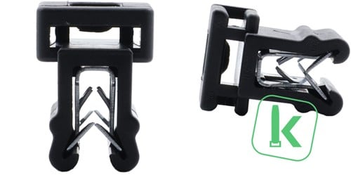 Edge Clip (B-Type), Kabelbinder paneel klemvoet UV+ Universeel voor paneel 1 t/m 3mm Zwart UV bestendig (Zak 100 stuks)