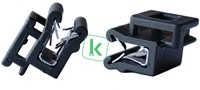 Edge Clip, Kabelbinder paneel klemvoet UV+ Universeel voor paneel 1 t/m 3mm Zwart UV bestendig (zak 100 stuks)
