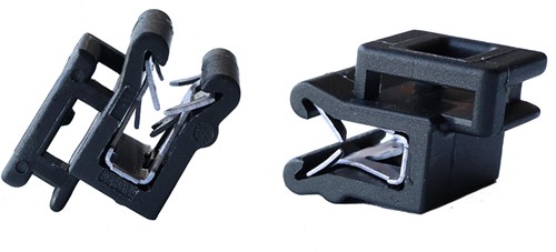Edge Clip, Kabelbinder paneel klemvoet UV+ Universeel voor paneel 1 t/m 3mm Zwart UV bestendig (zak 100 stuks)-2