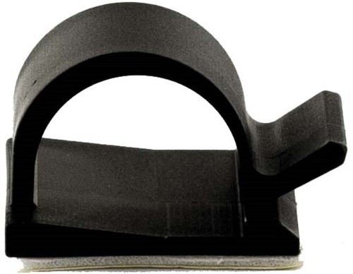 Zelfklevende kabelclips/kabelklemmen 19 x 19 x 8 mm Zwart UV bestendig (Zak 100 stuks)-2
