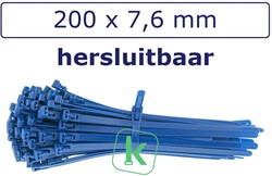Bundelbanden Hersluitbaar met Dubbele Kop 240 x 5,0 mm Zwart