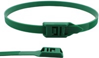 Tyraps, kabelbinders met laag profiel, Flat head / in Line ties 400 x 9,0 mm Groen (Zak 100 stuks)-2