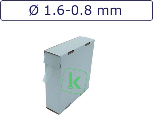 Krimpkous 1,6-0,8 mm Transparant Dunwandig krimpverhouding 2:1 (Box 15 meter)