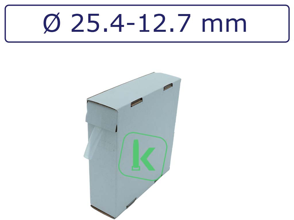 Krimpkous Transparant 25,4-12,7 mm Transparant Dunwandig krimpverhouding 2:1 (Box 3 meter) - PRO-TIE®
