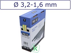Krimpkous 3,2-1,6 mm Geel-Groen Dunwandig krimpverhouding 2:1 (Box 15 meter)
