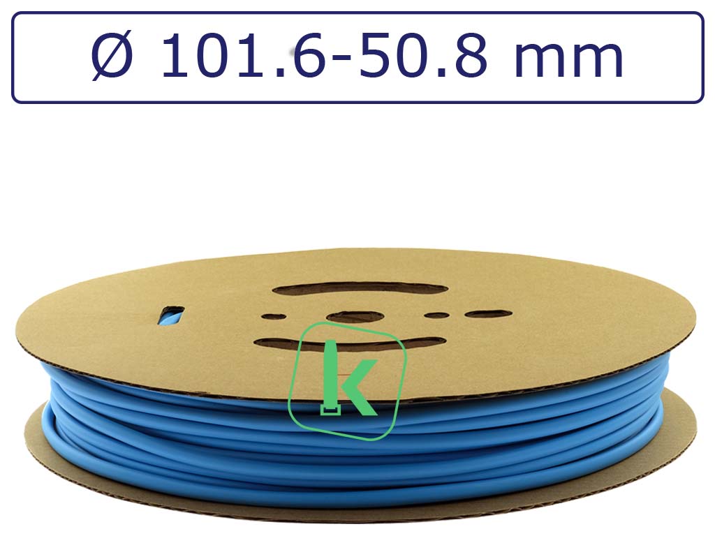 Krimpkous Blauw 102-50,8 mm Felblauw Dunwandig krimpverhouding 2:1 (Rol 15 meter) - PRO-TIE®