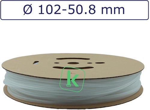 Krimpkous 102-50,8 mm Transparant Dunwandig krimpverhouding 2:1 (Rol 15 meter) (Rol 15 meter)