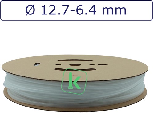 Krimpkous 12,7-6,4 mm Transparant Dunwandig krimpverhouding 2:1 (Rol 50 meter)