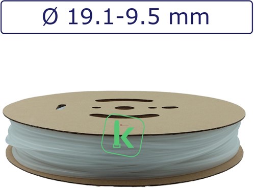 Krimpkous 19,1-9,5 mm Transparant Dunwandig krimpverhouding 2:1 (Rol 50 meter)