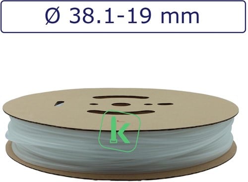 Krimpkous 38,1-19 mm Transparant Dunwandig krimpverhouding 2:1 (Rol 50 meter)