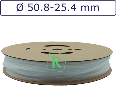 Krimpkous 50,8-25,4 mm Transparant Dunwandig krimpverhouding 2:1 (Rol 30 meter)