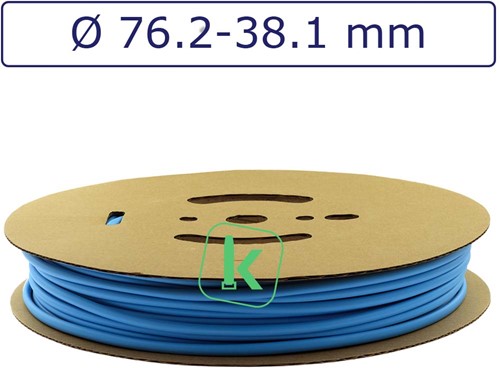 Krimpkous 76,2-38,1 mm Felblauw Dunwandig krimpverhouding 2:1 (Rol 15 meter)
