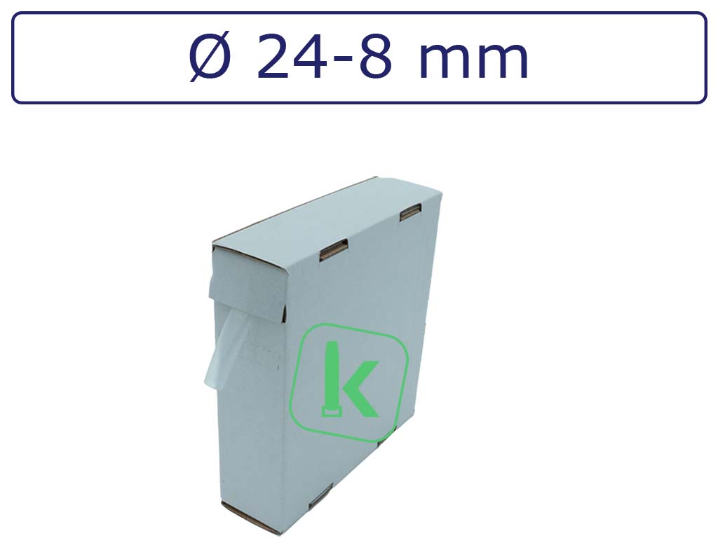 Krimpkous Transparant 24-8 mm Transparant Dunwandig krimpverhouding 3:1 (Box 3 meter) - PRO-TIE®