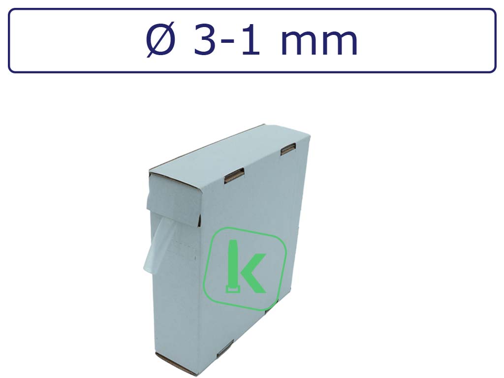 Krimpkous Transparant 3-1 mm Transparant Dunwandig krimpverhouding 3:1 (Box 15 meter) - PRO-TIE®