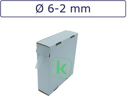 Krimpkous met Lijm 6-2 mm Transparant Dunwandig krimpverhouding 3:1 (Box 6 meter)