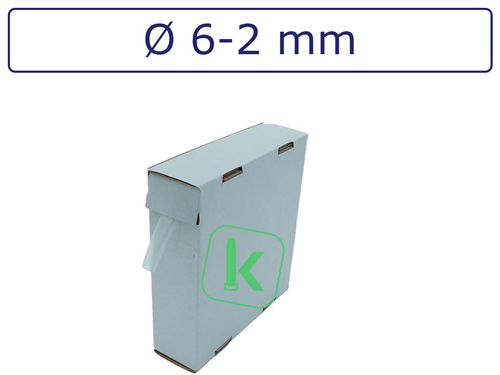 Krimpkous Transparant 6-2 mm Transparant Dunwandig krimpverhouding 3:1 (Box 10 meter) - PRO-TIE®