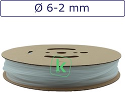 Krimpkous met Lijm 6-2 mm Transparant Dunwandig krimpverhouding 3:1 (Rol 75 meter)
