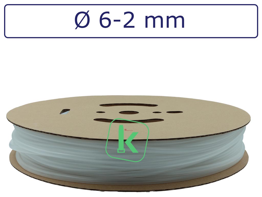 Krimpkous Transparant 6-2 mm Transparant Dunwandig krimpverhouding 3:1 (Rol 100 meter) - PRO-TIE®