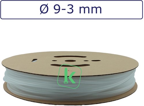 Krimpkous 9-3 mm Transparant  Dunwandig krimpverhouding 3:1 (Rol 100 meter)