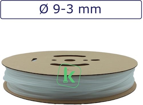 Krimpkous 9-3 mm Transparant  Dunwandig krimpverhouding 3:1 (Rol 75 meter)