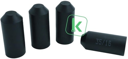 Krimpkous Eindkap Einddop met Lijm 35-16 mm Zwart UV bestendig
