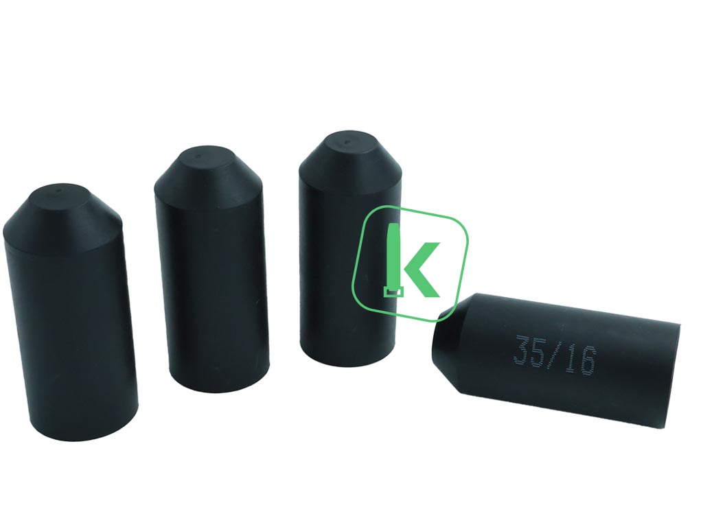 Krimpkous Eindkap Einddop met Lijm 35-16 mm Zwart UV bestendig - PRO-TIE®