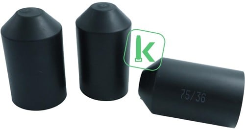 Krimpkous Eindkap Einddop met Lijm 120-60 mm Zwart UV bestendig