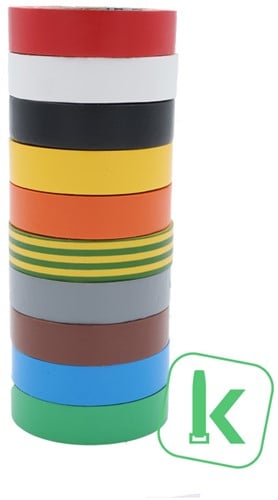 Advance AT7 PVC tape - 15 mm breed kleuren mix (10 rollen á 10 meter)
