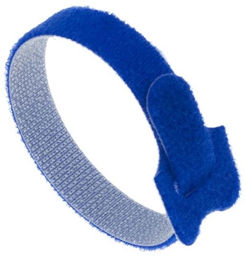 Klittenband Tyraps, kabelbinders 200 x 12,5 mm Blauw (Zak 100 stuks)-2