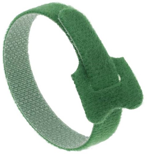 Klittenband Tyraps, kabelbinders 200 x 12,5 mm Groen (Zak 10 stuks)-2