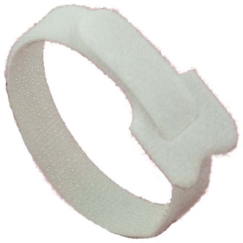 Klittenband Tyraps, kabelbinders 200 x 12,5 mm Wit (Zak 100 stuks)-2