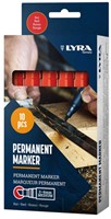 LYRA MARK Merkstift Permanent - Punt 2-6 mm - Kleur Rood -3