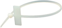 Tyraps, kabelbinders met Markeer Label 100 x 2,5 mm Wit naturel (Zak 100 stuks)-2