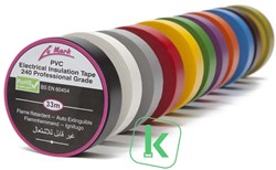 Le Mark PVC isolatie  tape - 19 mm breed  - 12 kleuren mix (12 rollen á 33 meter)
