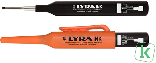 LYRA INK Merkstift / Diepgatstift Voor Diepe Gaten - Kleur Zwart (4480099)