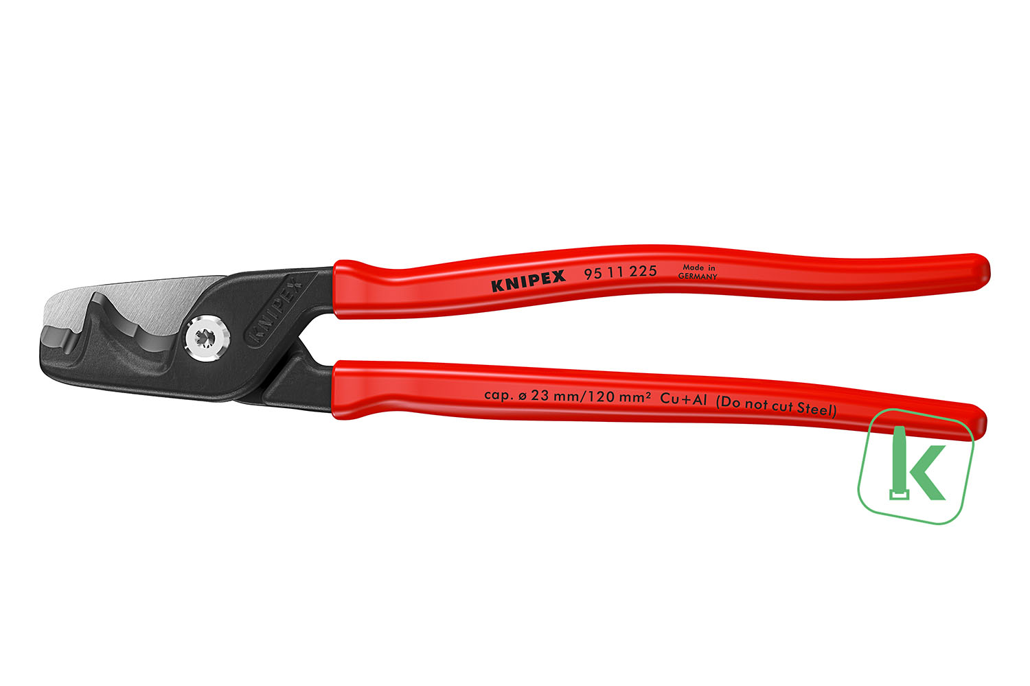 KNIPEX StepCut® XL Kabelschaar Getrapte Snijrand Max. 120mm2