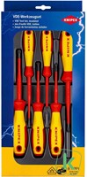 KNIPEX (00 20 12 V04) Schroevendraaierset Sleuf / Kruiskop 6-delig VDE 