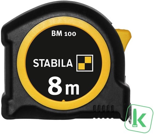 STABILA Rolbandmaat / Rolmaat  8 meter BM100 (19581)
