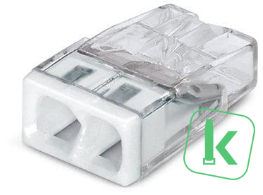 WAGO (2273-202) Lasklem 2-voudig Max. 2,5mm2, Transparant (Doos 100 stuks)