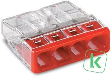 WAGO (2273-204) Lasklem 4-voudig Max. 2,5mm2, Transparant (Doos 100 stuks)