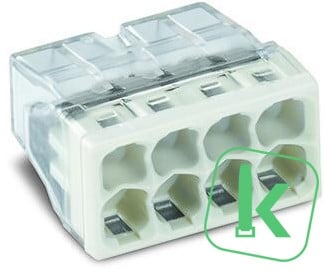 WAGO (2273-208) Lasklem 8-voudig Max. 2,5mm2, Transparant (Doos 50 stuks)