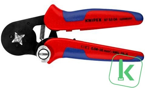 KNIPEX (97 53 04 SB) Zelfstellende adereindhulstang Ø 0,08 - 10 +16 mm²